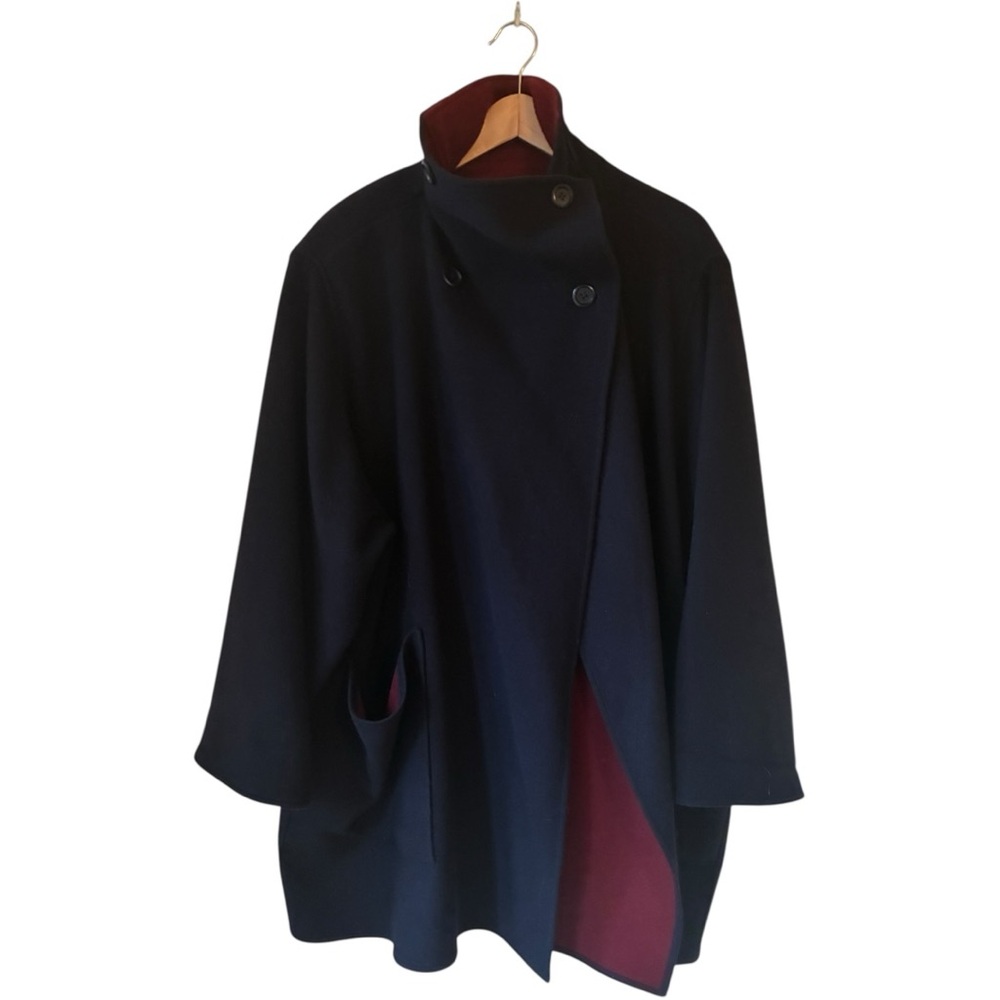 Vintage Jimmy Hourihan of Dublin Double-Face Wool Cape Coat Size Medium - Picture 7 of 11